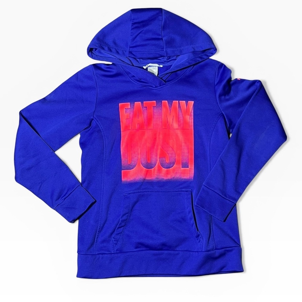 The North Face Eat My Dust Graphic Hoodie Blue Pinkβ Womens Medium Sweatshirt